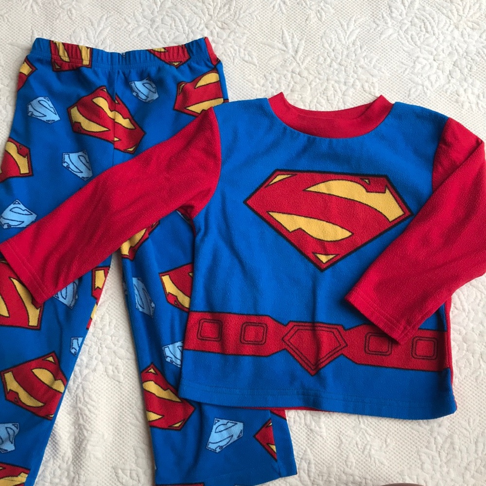 Lightweight fleece Superman Pajamas